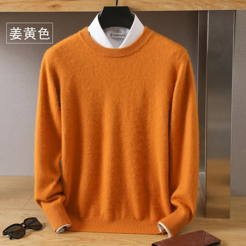 Leonard: Luxe 100% Pure Kasjmier Trui | Japanse Brei - O-Hals Pullover
