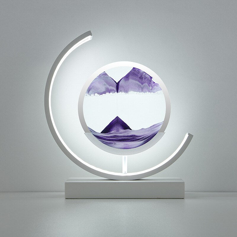 Quicksand Tafellamp Met Draaibaar Dynamisch 3D Zand En Zacht LED Licht Voor Sfeervolle Huisdecoratie En Oogbescherming