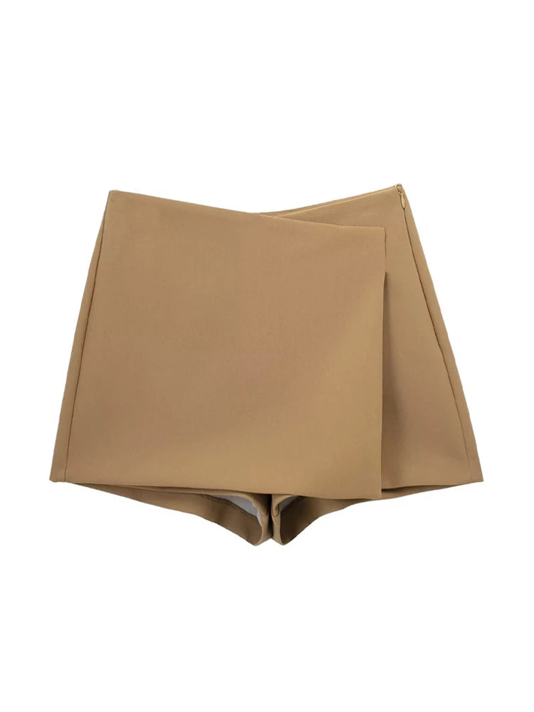Variant image for Dames Skort Zwart Asymmetrisch Hoge Taille M Polyester-13