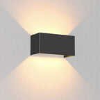 Moderne Waterdichte Wandlamp Zwart voor Binnen en Buiten - LED Muurlamp met Instelbare Kleurtemperatuur 12W/24W-1