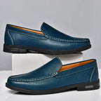 Heren Mocassins Leren Instappers Handgestikte Details
