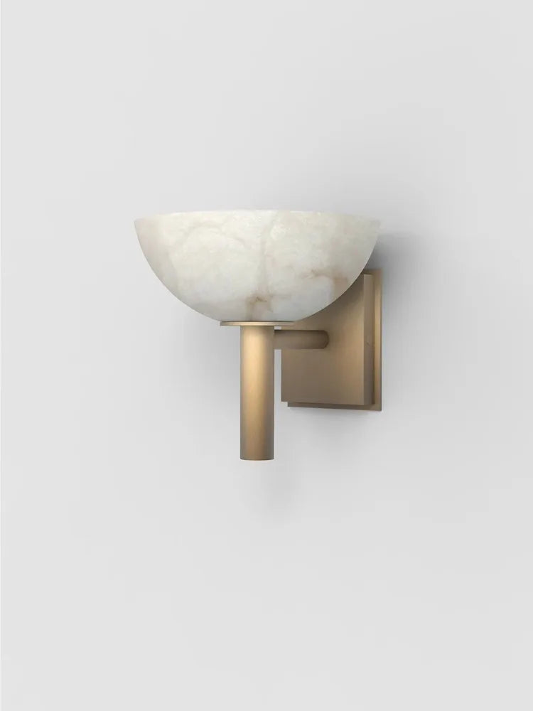 MarbleAura - Luxe Marmeren Wandlamp met Koper – Modern Design voor Woonkamer/Slaapkamer