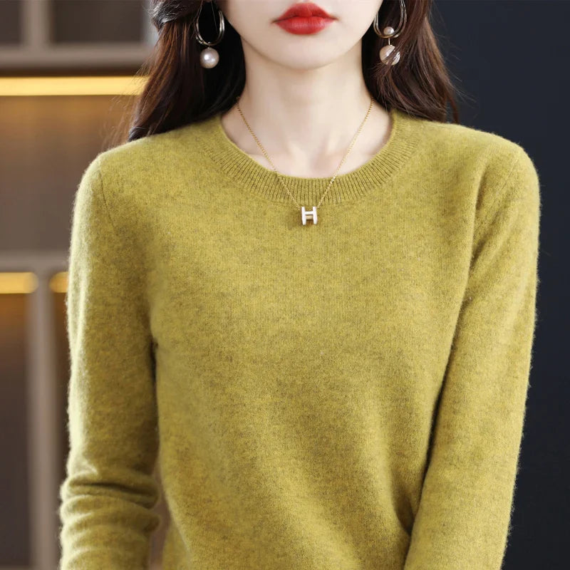 Maren: 100% pure wollen cashmere trui voor de winter en herfst