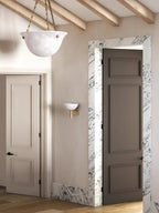 MarbleAura - Luxe Marmeren Wandlamp met Koper – Modern Design voor Woonkamer/Slaapkamer