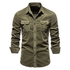 Aiopeseon 100% katoenen corduroy overhemd