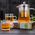Elegante Glazen Theepot en Waterkoker Maker met Infuser – Perfect Gesteepte Theeset voor Keuken, Eten en Thuisgebruik