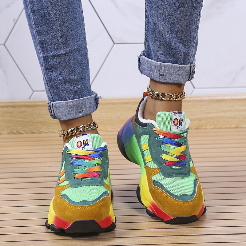 Mathilda Trainer | Casual orthopedische sneakers/schoenen in verschillende kleuren | Regenboogschoen