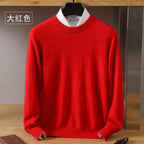 Leonard: Luxe 100% Pure Kasjmier Trui | Japanse Brei - O-Hals Pullover