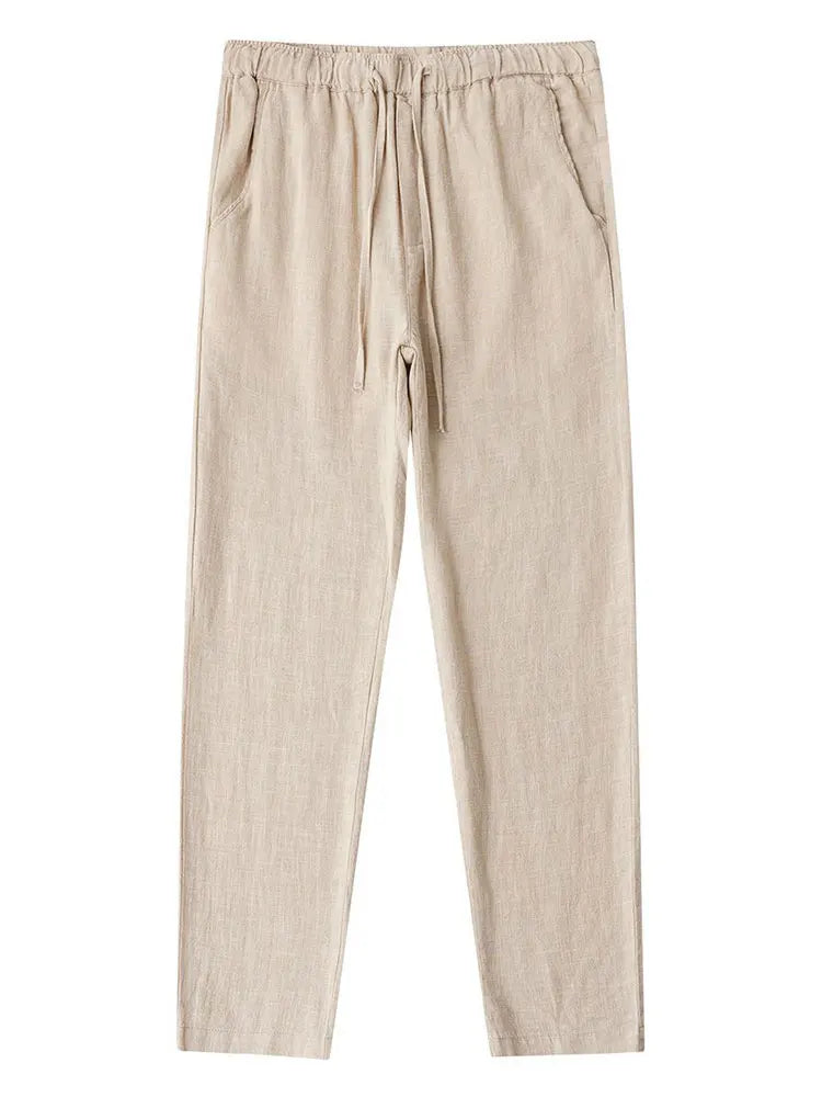 Heren Flared Broek Katoen - Relaxed Fit Pantalon voor Casual Stijl 5