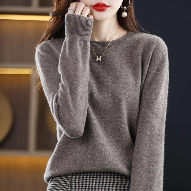 Maren: 100% pure wollen cashmere trui voor de winter en herfst