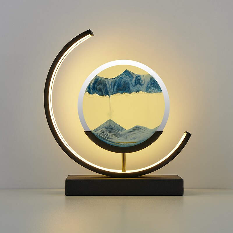 Quicksand Tafellamp Met Draaibaar Dynamisch 3D Zand En Zacht LED Licht Voor Sfeervolle Huisdecoratie En Oogbescherming