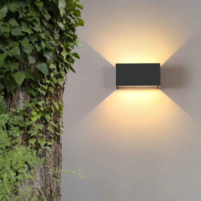 Moderne Waterdichte Wandlamp Zwart voor Binnen en Buiten - LED Muurlamp met Instelbare Kleurtemperatuur 12W/24W-2