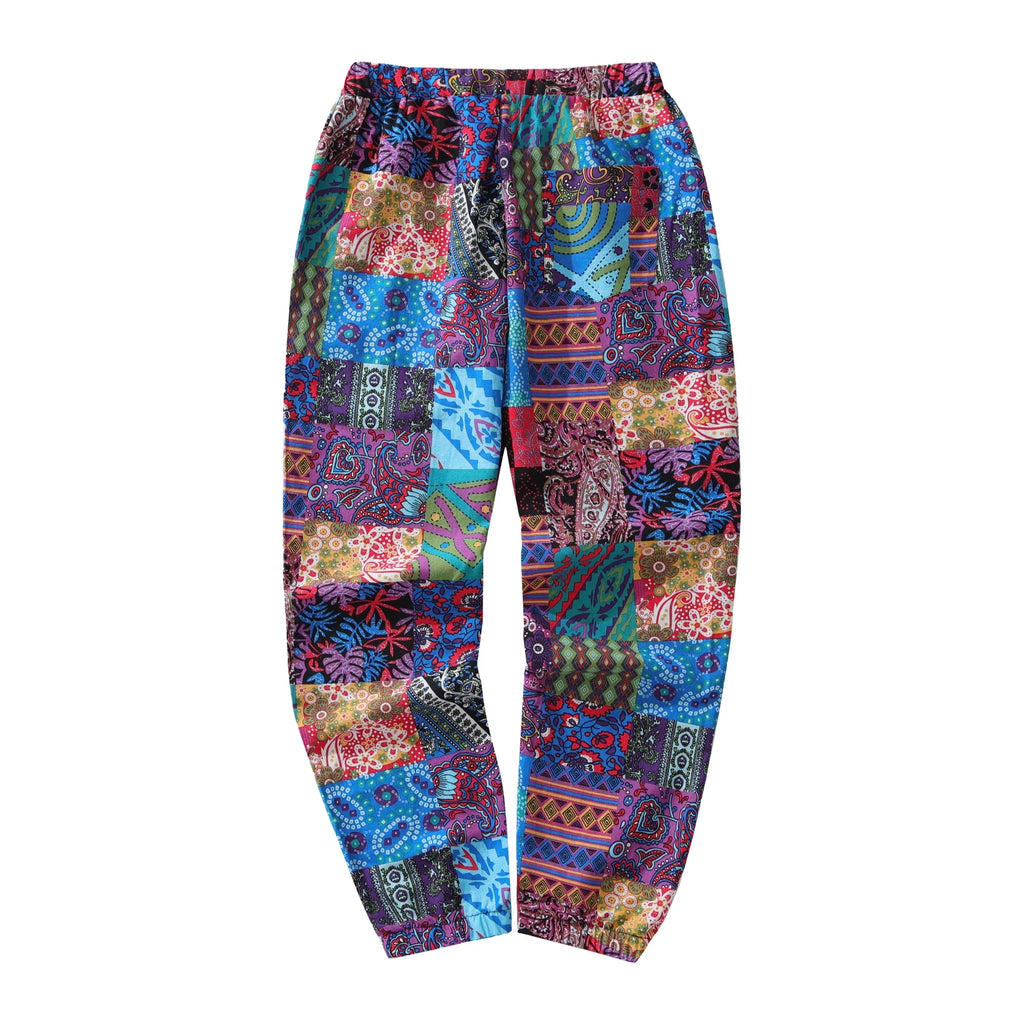 Heren Broeken Katoenlinnen Met Paisleyprint 2