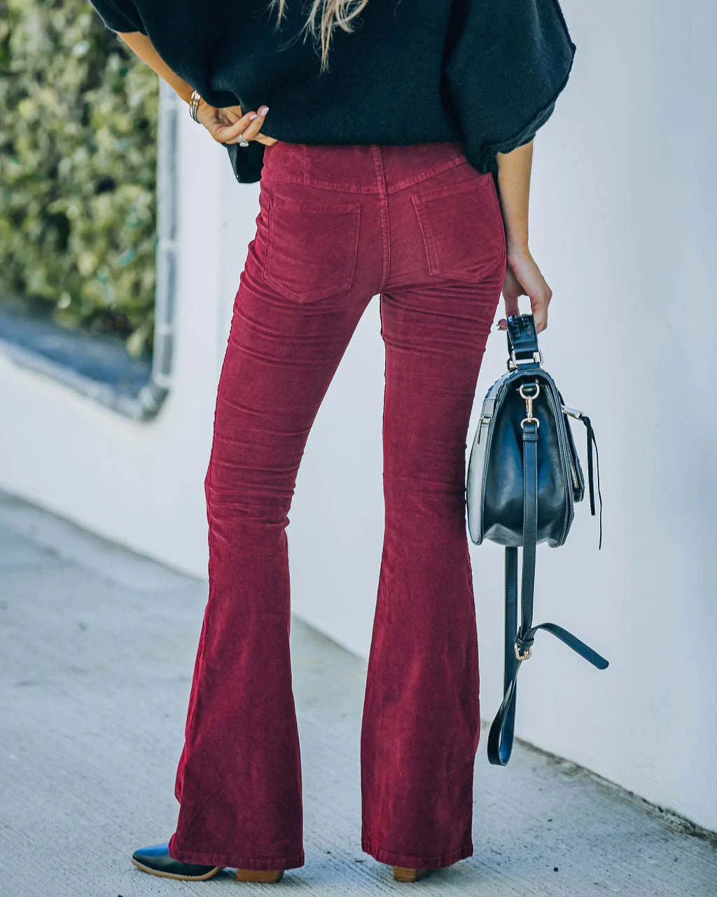 Hoge Taille Flared Broek voor Dames met Stretch Fit voor Alle Seizoenen - Chic en Comfortabel voor Elke Gelegenheid