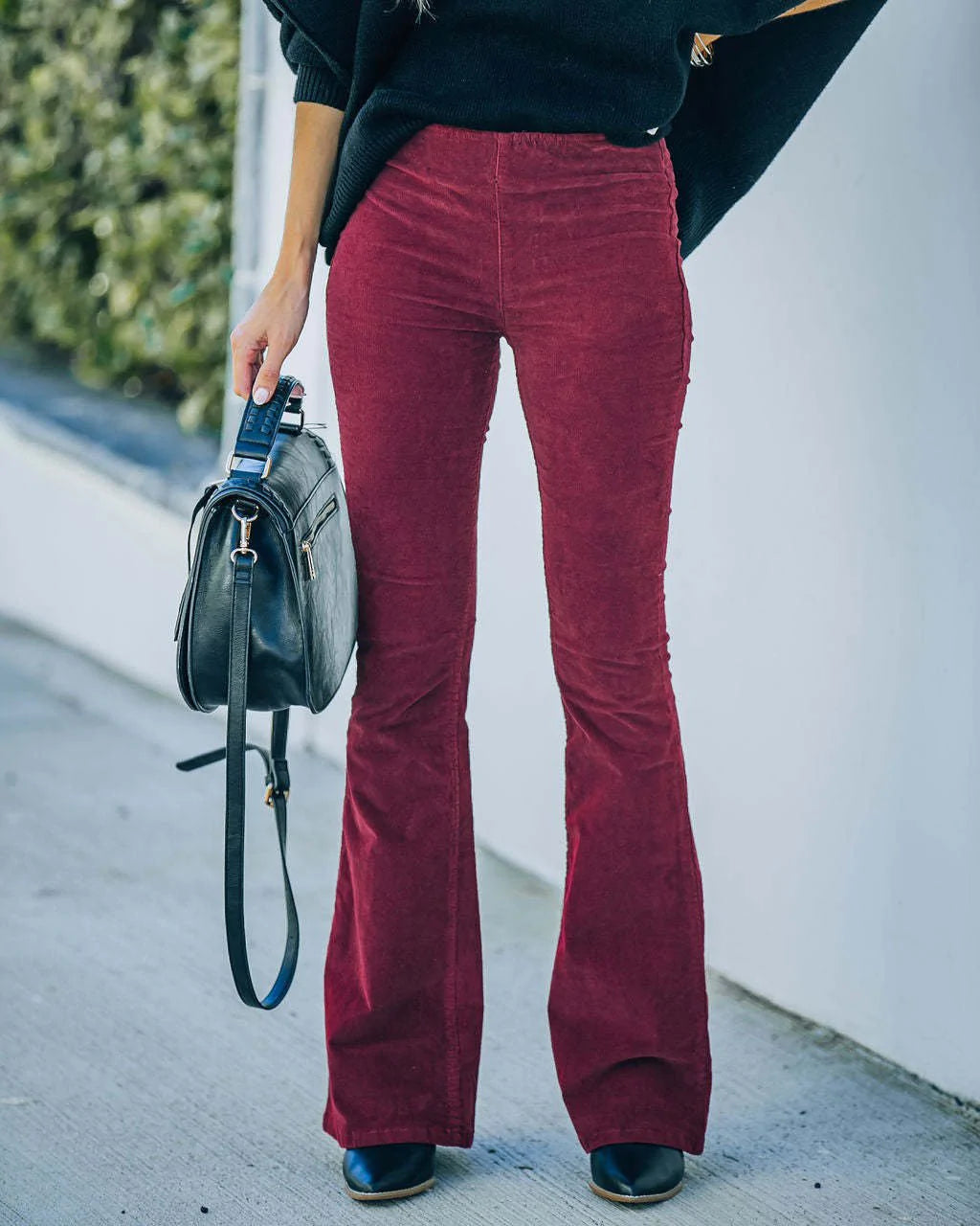 Hoge Taille Flared Broek voor Dames met Stretch Fit voor Alle Seizoenen - Chic en Comfortabel voor Elke Gelegenheid