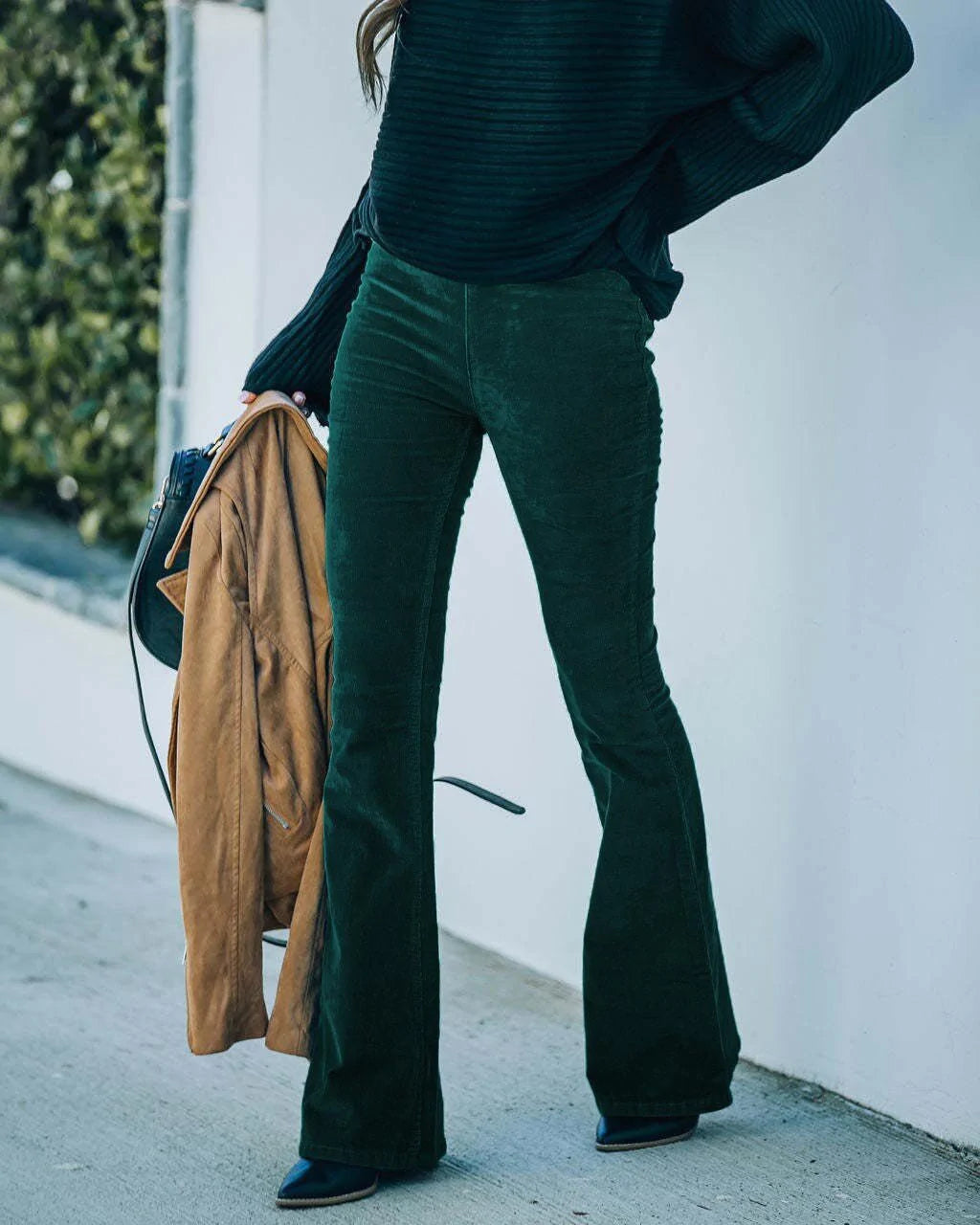 Hoge Taille Flared Broek voor Dames met Stretch Fit voor Alle Seizoenen - Chic en Comfortabel voor Elke Gelegenheid