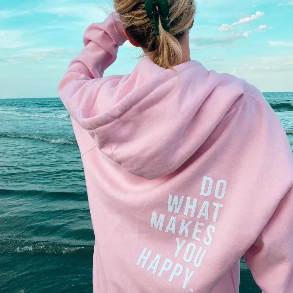 Hoodie Katoen Vrolijke Letters Met Moderne Esthetiek Casual