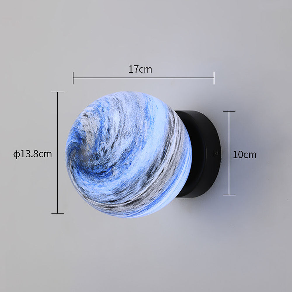Planet Glass Moderne Plafondlamp Voor Slaapkamer Met Glazen Bol Elegante Design