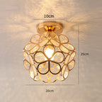Glazen Plafondlamp Bloemenontwerp Met Warme Gloed Sfeervol