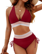 Leah Buikvrij Bikini Set Met Push-Up Cups En Hooggetailleerde Tailleband Voor Maximale Ondersteuning En Zelfvertrouwen