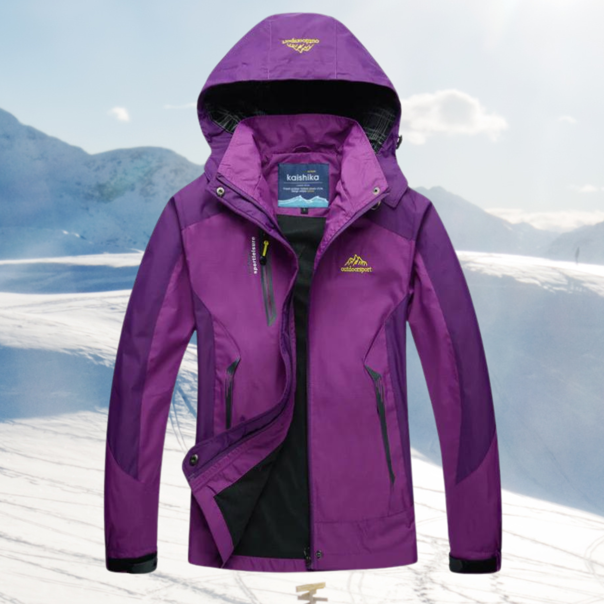 Damesjas Waterdichte Windjack Voor Buitenavonturen Comfort - Winterjas Dames