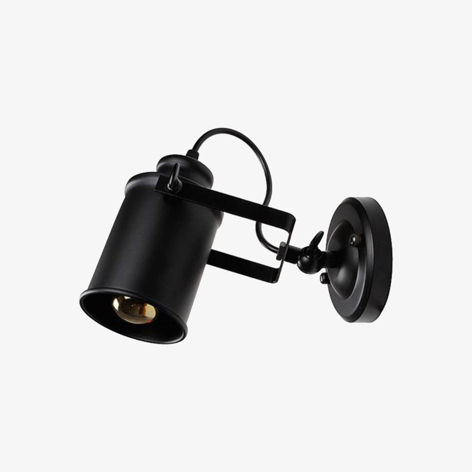 Zwarte metalen wandspot Cafe