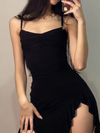 Sara Sexy Mini Jurk - Rugloze Bodycon Feestjurk
