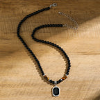Zwarte Onyx kralen ketting