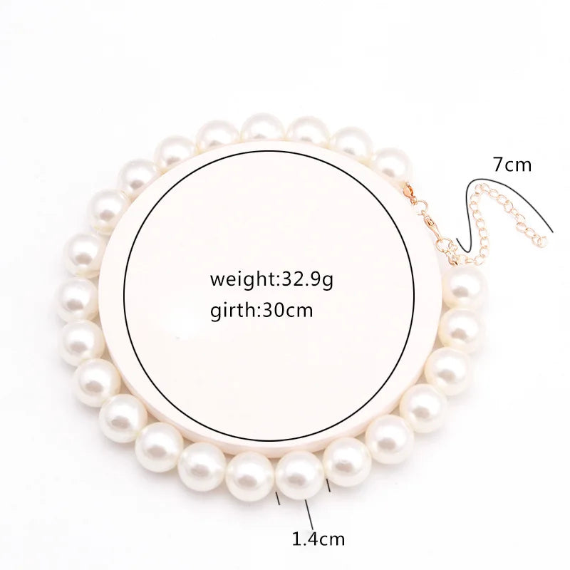 Nieuwe Eenvoudige Imitatie Zoetwaterparel Ketting