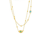 Halo Essence Evil Eye Gelaagde Ketting