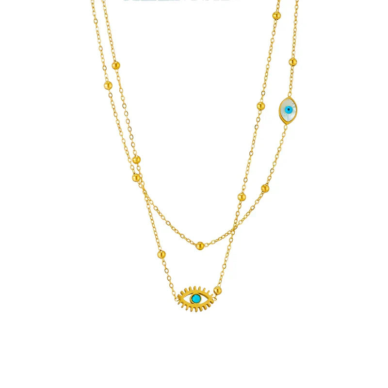 Halo Essence Evil Eye Gelaagde Ketting