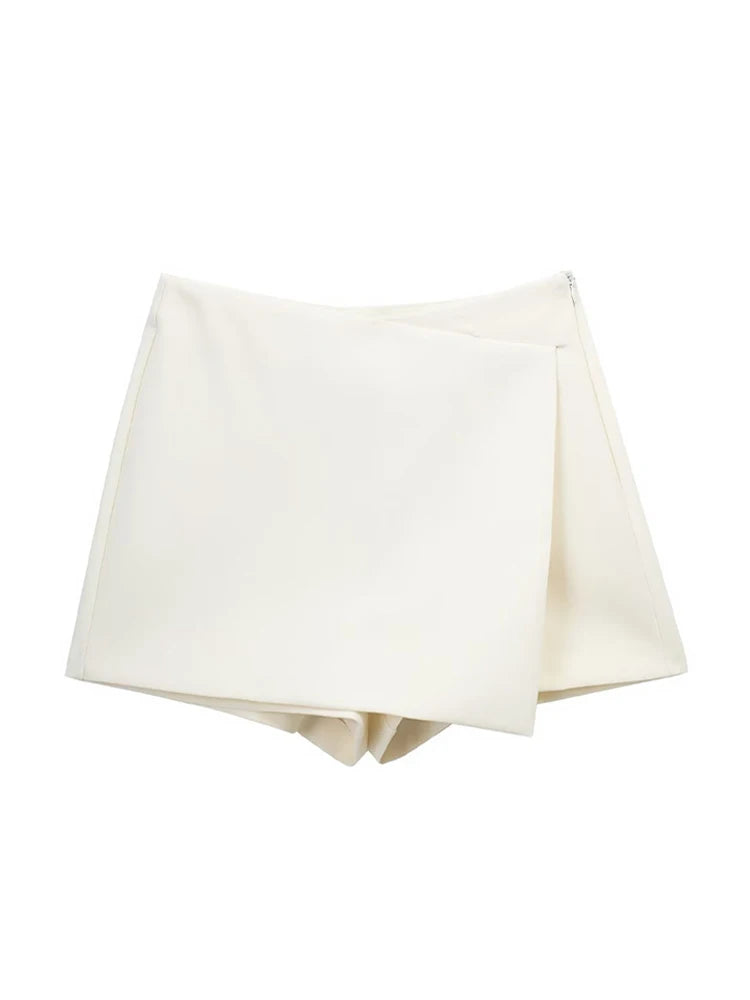 Variant image for Dames Skort Zwart Asymmetrisch Hoge Taille M Polyester-4