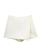 Variant image for Dames Skort Zwart Asymmetrisch Hoge Taille M Polyester-4