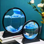 3D Bewegend Zand Kunstafbeelding | Diepzee Zandsculptuur Zandloper voor Ontspanning & Bureau Decor