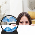 3D Bewegend Zand Kunstafbeelding | Diepzee Zandsculptuur Zandloper voor Ontspanning & Bureau Decor
