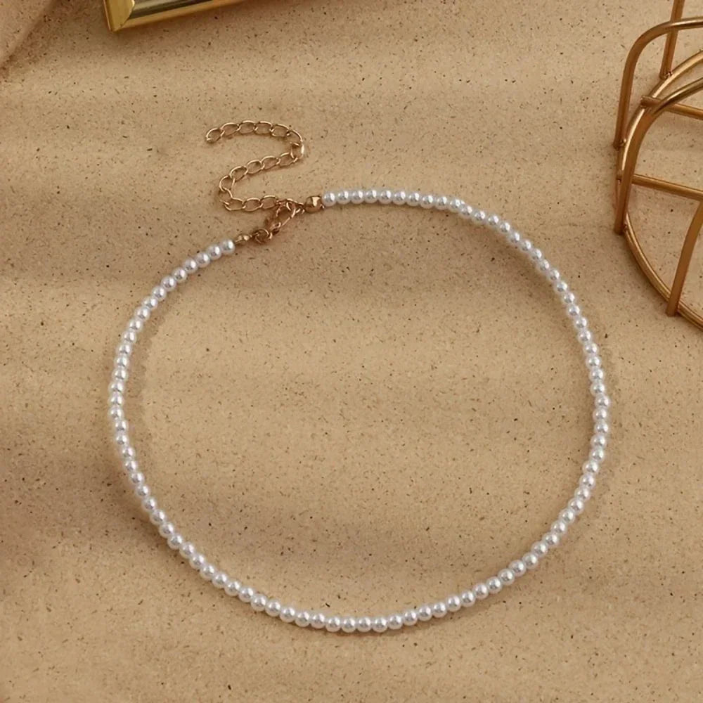 Nieuwe Eenvoudige Imitatie Zoetwaterparel Ketting