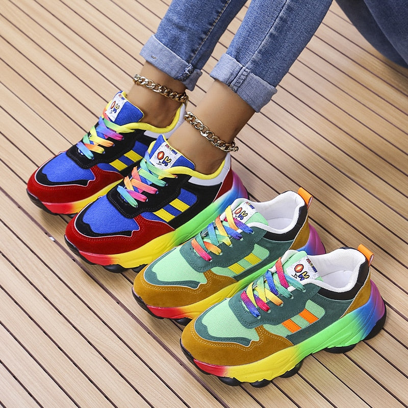 Mathilda Trainer | Casual orthopedische sneakers/schoenen in verschillende kleuren | Regenboogschoen