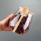 Luchtdichte Glazen Pot voor Suiker, Thee en Koffie – Hoogwaardig Glas met Hermetisch Deksel voor Versheid