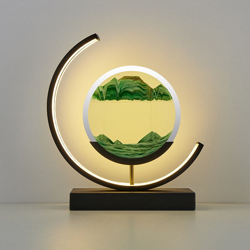 Quicksand Tafellamp Met Draaibaar Dynamisch 3D Zand En Zacht LED Licht Voor Sfeervolle Huisdecoratie En Oogbescherming