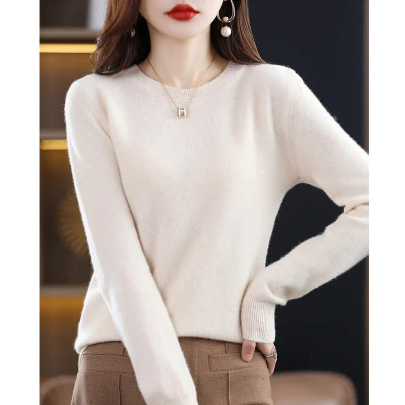 Maren: 100% pure wollen cashmere trui voor de winter en herfst