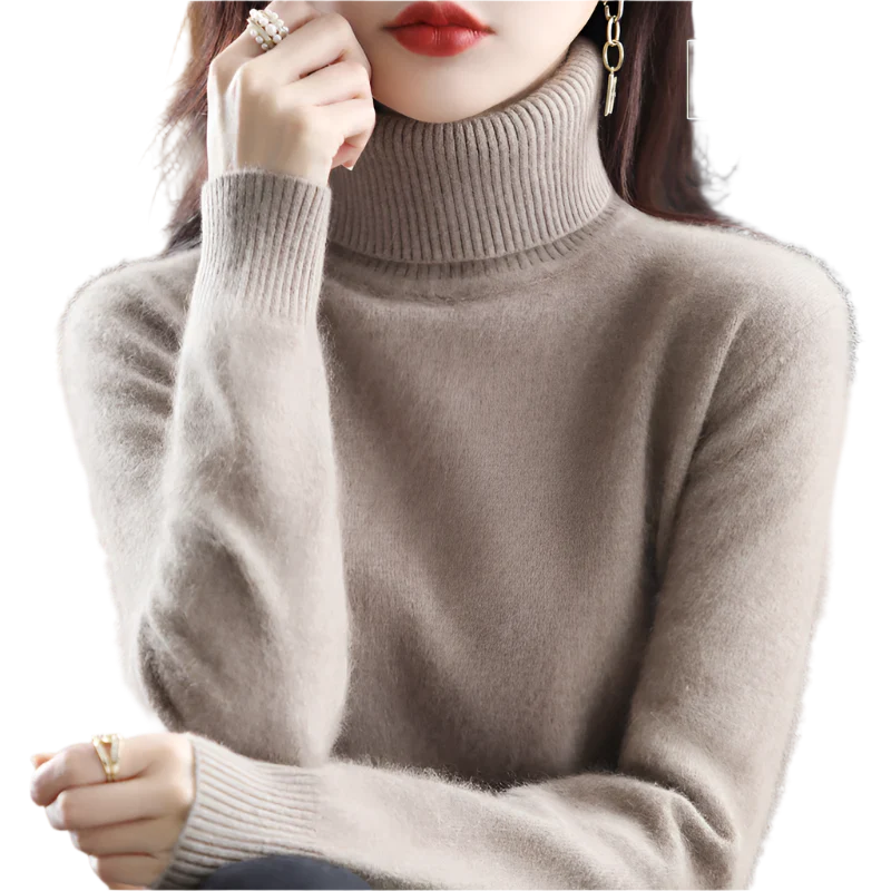 Sinead: Japanse gebreide 100% kasjmier coltrui voor vrouwen: herfst- en wintermust-have