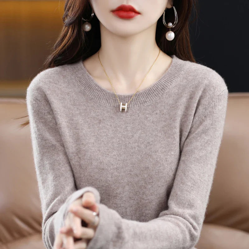 Claire: Dames 100% Pure Wol Cashmere Trui