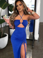Sara Mouwloze Sexy Midi Bodycon Jurk
