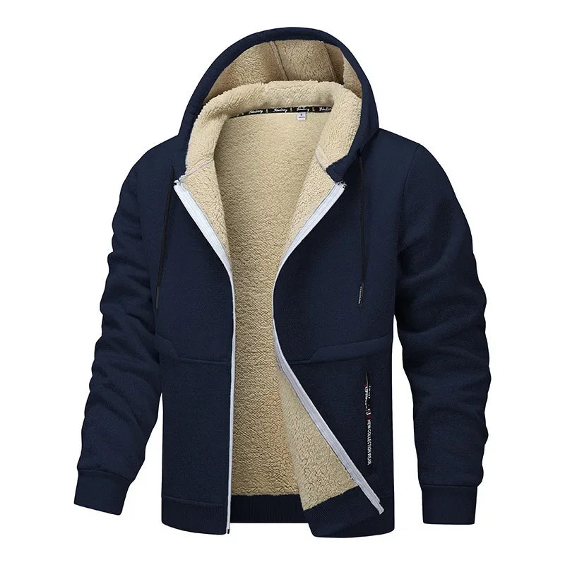 Heren Casual Fleece Bomberjas – Comfortabele Losse Pasvorm