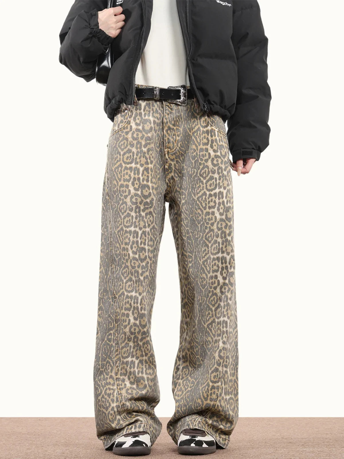 Vintage Century Luipaardprint Jeans