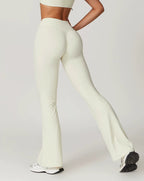 Twee-delige Crop Top en Flare Pant Leggings Set