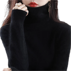 Sinead: Japanse gebreide 100% kasjmier coltrui voor vrouwen: herfst- en wintermust-have
