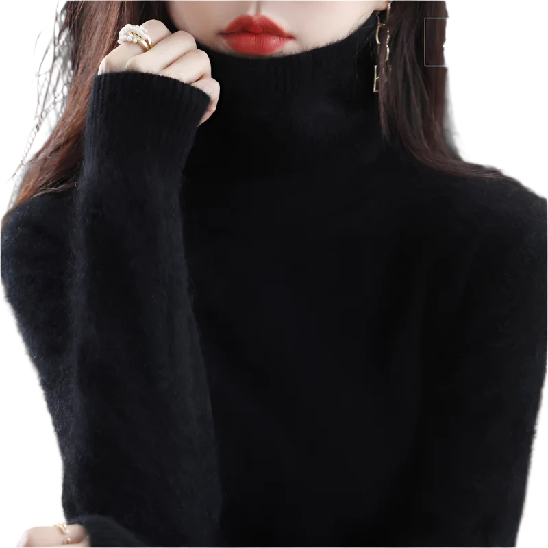 Sinead: Japanse gebreide 100% kasjmier coltrui voor vrouwen: herfst- en wintermust-have