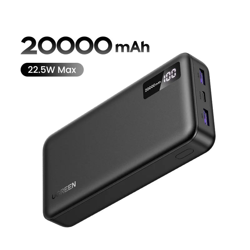 Draagbare Powerbank 20000mAh met PD 20W Snelladen voor iPhone en Xiaomi – Compact Ontwerp en Meerdere Poorten-1