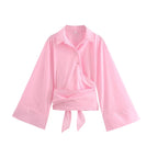 Variant image for Dames Blouse Zwart M Polyester met Lange Mouwen en Vlinderdas-7
